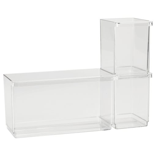 KLIPPKAKTUS, storage box for fridge, set of 3, 306.109.95