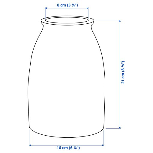 KOPPARBJÖRK, vase, 21 cm, 306.232.62