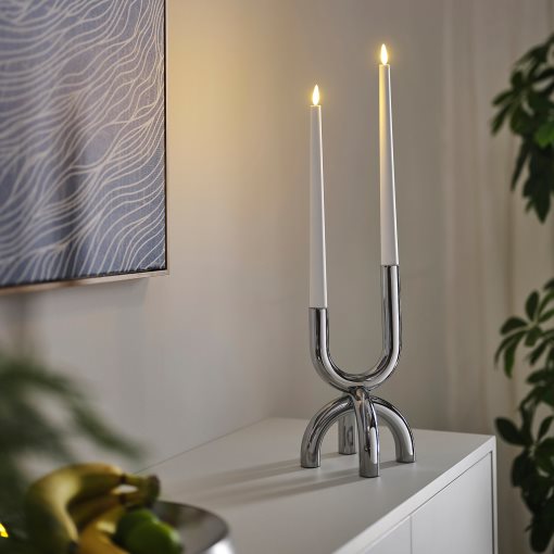 SNÖDUVA, candlestick for 2 candles, 25 cm, 306.237.47