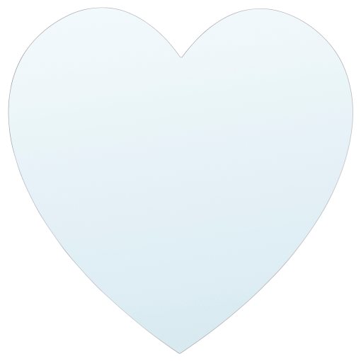 HOLMÖARNA, καθρέφτης σχήμα καρδιάς, 27x27 cm, 306.322.85