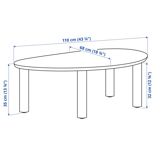 ÖRTRÄSK, coffee table, 110x68 cm, 306.358.49