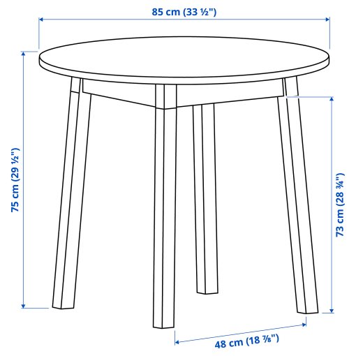PINNTORP, table, 85 cm, 306.378.34