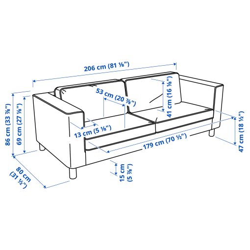PÄRUP, 3-seat sofa, 393.894.67