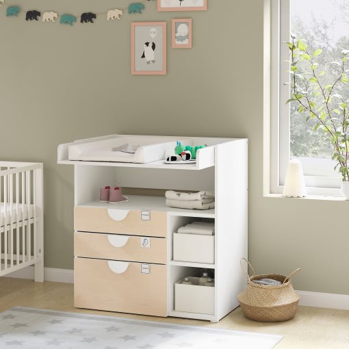 SMÅSTAD, changing table with 3 drawers, 393.922.38