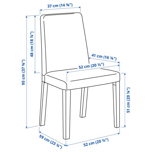 NORDVIKEN/BERGMUND, table and 4 chairs, 152/223 cm, 394.082.82
