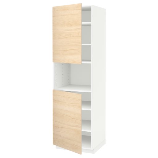METOD, high cabinet for microwave with 2 doors/shelves, 60x60x200 cm, 394.545.23