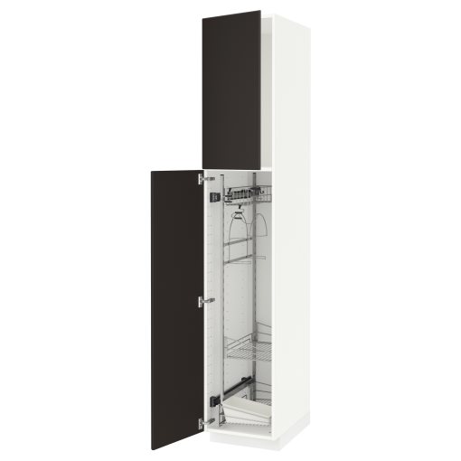 METOD, high cabinet with cleaning interior, 40x60x220 cm, 394.637.30