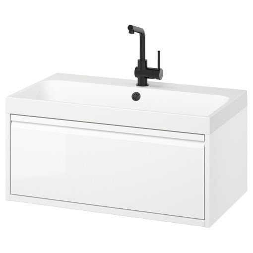 ANGSJON/BACKSJON, wash-stand with drawer/wash-basin/tap, 80x48x39 cm, 395.212.35