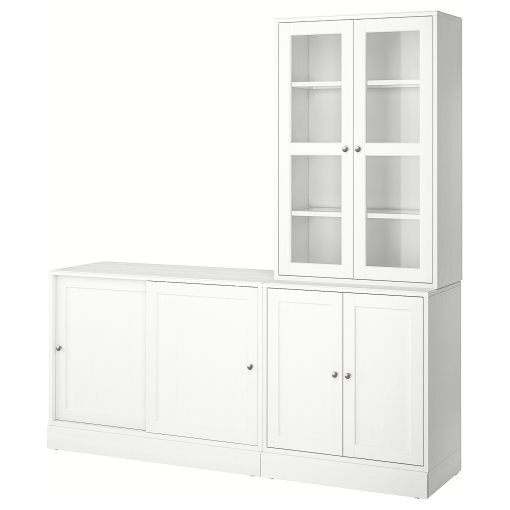 HAVSTA, storage combination with sliding doors, 202x47x212 cm, 395.348.36