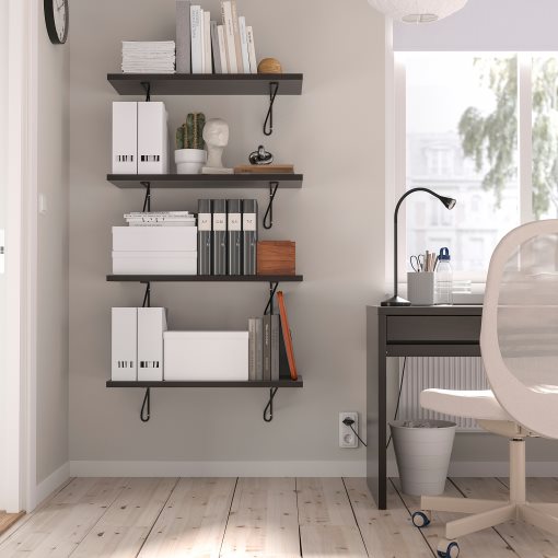 BERGSHULT/FORLAGGARE, ράφι τοίχου, 80x30 cm, 395.627.49