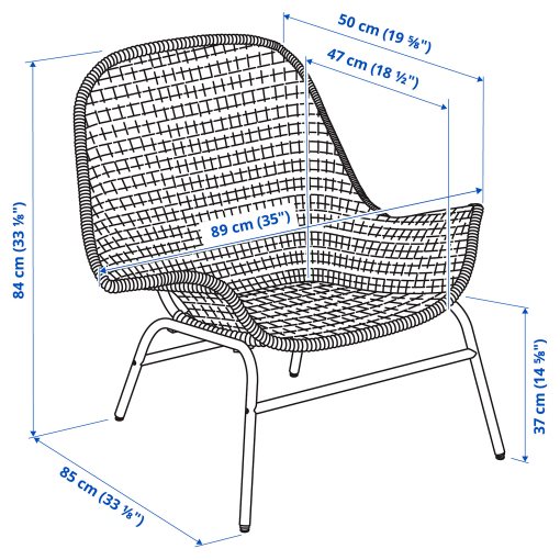 FRYKSAS, armchair and footstool/rattan, 395.631.69