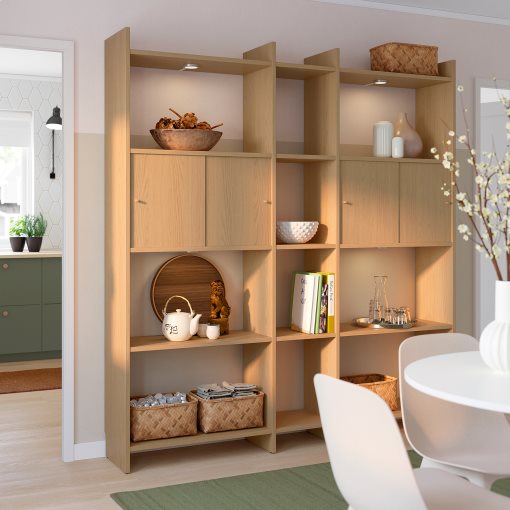 LÅDMAKARE, storage combination with sliding doors and 11 shelves, 198x35x212 cm, 395.666.72