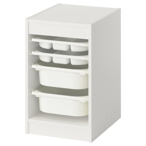 TROFAST, storage combination with boxes/trays, 34x44x56 cm, 395.732.48