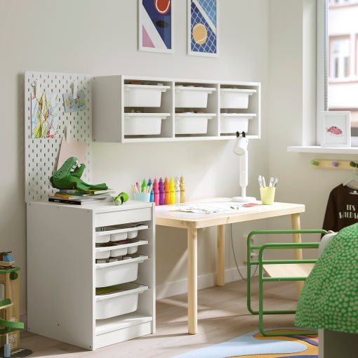 TROFAST, storage combination with boxes/trays, 34x44x56 cm, 395.732.48