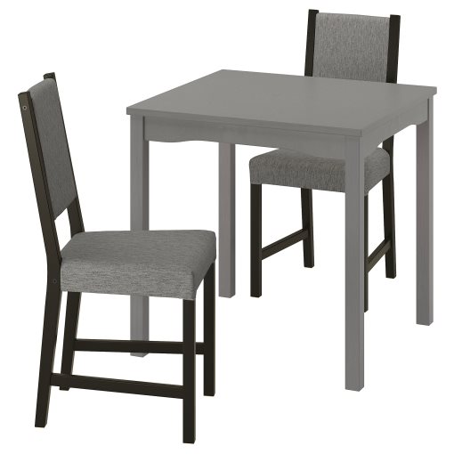 HAUGA/STEFAN, table and 2 chairs, 74x74 cm, 395.749.12