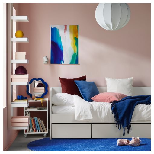 VIHALS, κρεβάτι επισκέπτη day bed με αποθήκευση και 1 στρώμα, 80x200 cm, 395.805.93