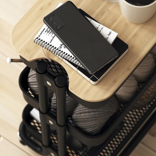 RÅSKOG/NORRÅVA, trolley with lid, 28x38x61 cm, 395.807.53