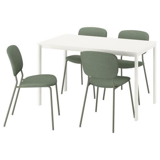 VIHALS, table and 4 chairs, 125x74 cm, 395.899.37