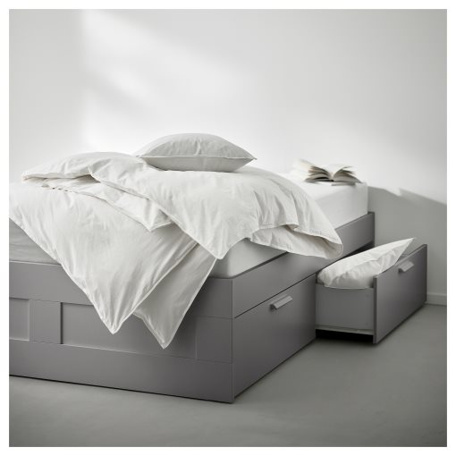 BRIMNES, bed frame with storage, 140x200 cm, 395.900.35