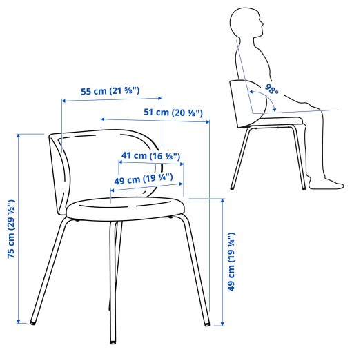 TONSTAD/KRYLBO, table and 4 chairs, 150x80 cm, 395.966.45