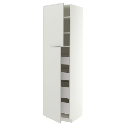 METOD, high cabinet with 2 doors/4 drawers, 60x60x220 cm, 396.059.18