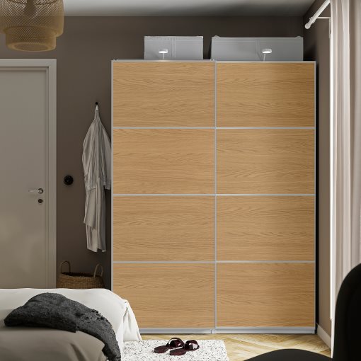 PAX, wardrobe with sliding doors, 150x66x201 cm, 396.088.13