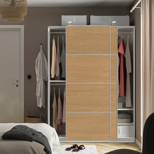 PAX, wardrobe with sliding doors, 150x66x201 cm, 396.088.13