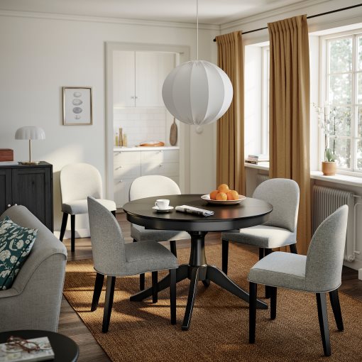 ROSENTORP, table and 4 chairs, 110/155 cm, 396.101.23