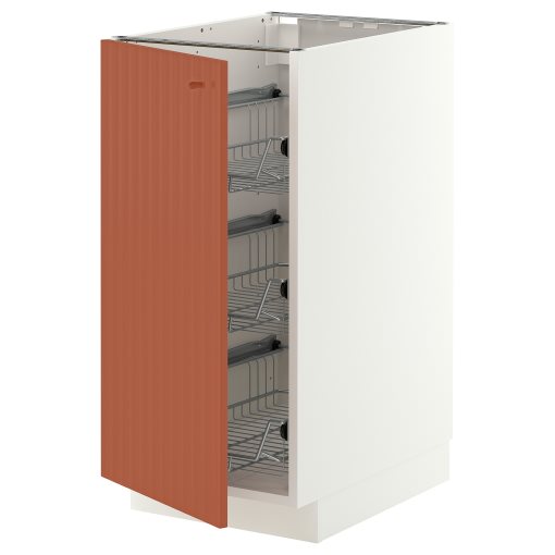METOD, base cabinet with wire baskets, 40x60 cm, 396.118.96
