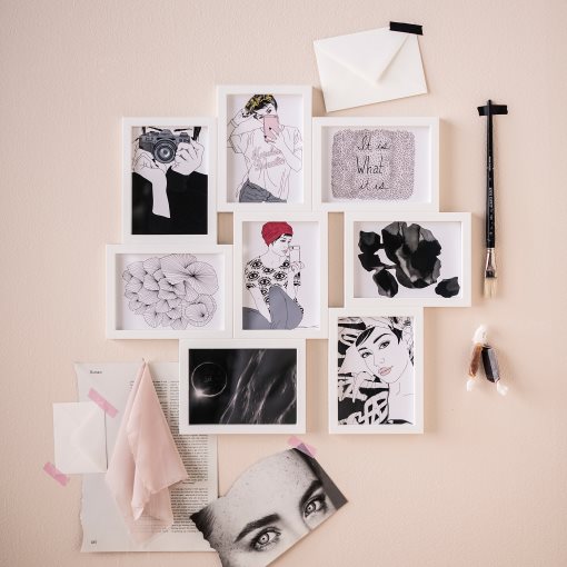 VÄXBO, κορνίζα κολάζ για 8 φωτογραφίες, 13x18 cm, 402.566.21