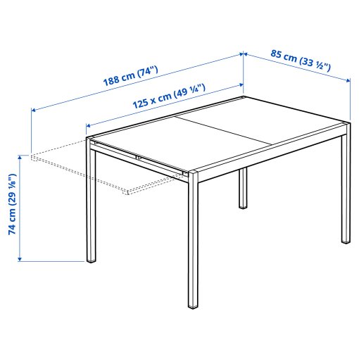 GLIVARP, extendable table, 403.346.95