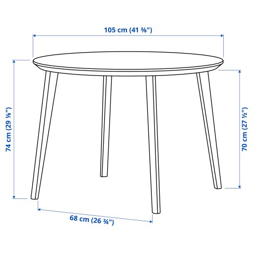 LISABO, table, 105 cm, 404.164.98