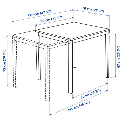 VANGSTA, extendable table, 404.201.55