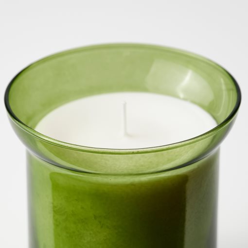 HEDERSAM, scented candle in glass/Fresh grass, 50 hr, 405.024.10