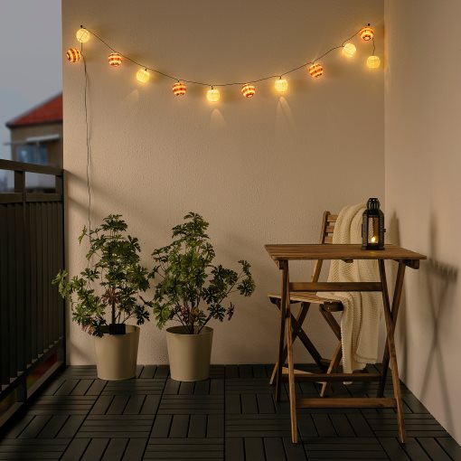SOLVINDEN, lighting chain with built-in LED light source/12 lights/outdoor/solar-powered, 405.146.82