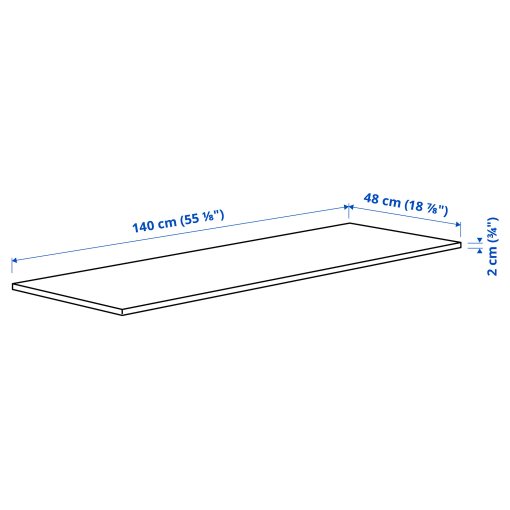 MITTZON, επιφάνεια τραπεζιού, 140x48 cm, 405.156.10