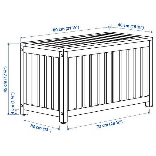 NÄMMARÖ, storage box/in/outdoor, 80x40x45 cm, 405.327.42