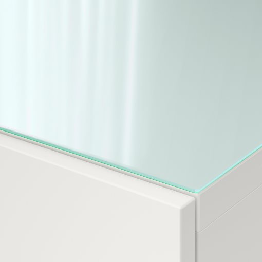 BESTÅ, άνω επιφάνεια/γυαλί, 180x40 cm, 405.407.56