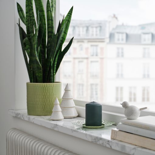 LÄTTNAD, unscented pillar candle, 10 cm, 405.704.75