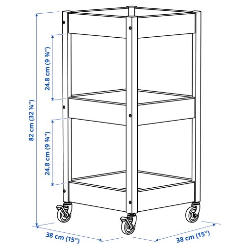 LOSHULT, trolley, 38x38x82 cm, 405.762.79