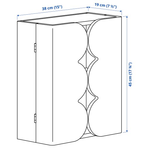 OMMJÄNGE, ντουλάπι με 2 πόρτες και 1 ράφι, 38x45 cm, 405.946.69