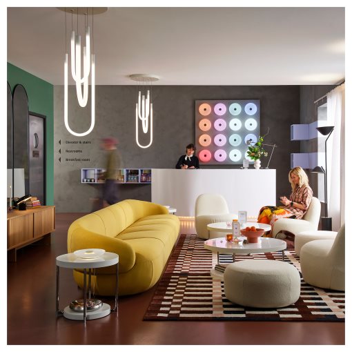 TRÅDNATE, floor uplighter/reading lamp, 180 cm, 405.960.55