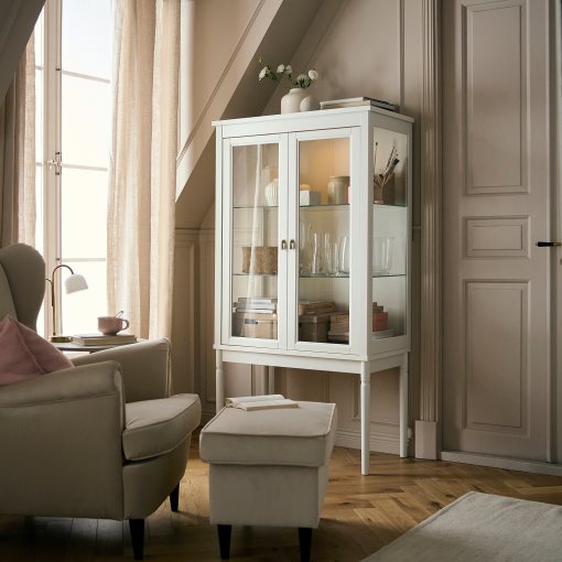 FÄRJKARL, ντουλάπι βιτρίνα, 87x45x161 cm, 405.976.44