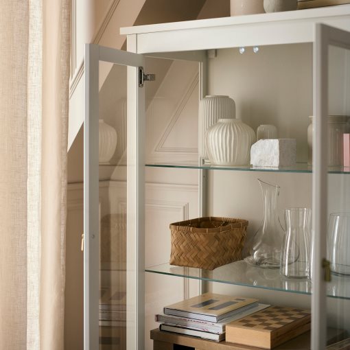 FÄRJKARL, ντουλάπι βιτρίνα, 87x45x161 cm, 405.976.44