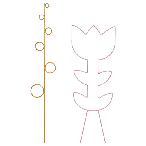 DOFTRIPS, στήριγμα φυτού 2 τεμ. εσωτερικού/εξωτερικού χώρου/διάφορα σχήματα, 406.123.62