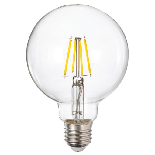 LUNNOM, λαμπτήρας LED E27 470 lumen/ρυθμιζόμενης έντασης, 95 mm, 406.148.27