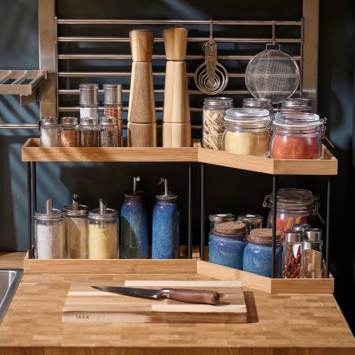 NALBLECKA, corner shelf for kitchen countertop, 406.185.71