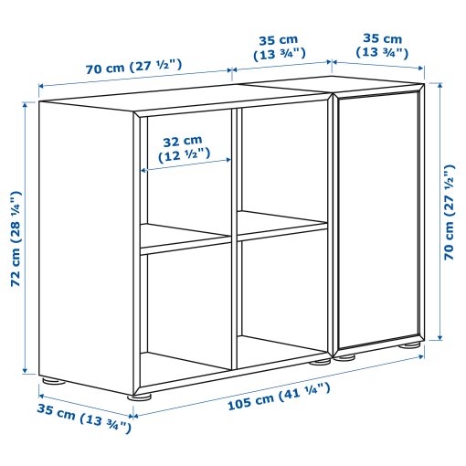 EKET, cabinet combination with feet, 491.892.03
