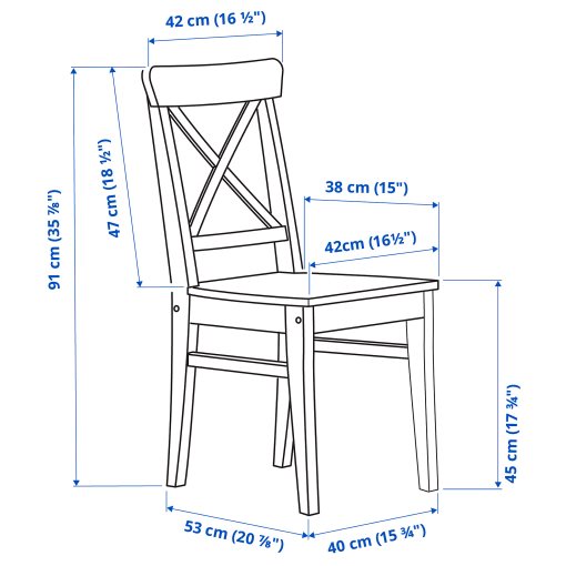 DANDERYD/INGOLF, τραπέζι και 4 καρέκλες, 493.925.39