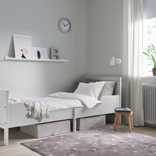 SUNDVIK, extendable bed frame with slatted bed base, 80x200 cm, 494.215.08